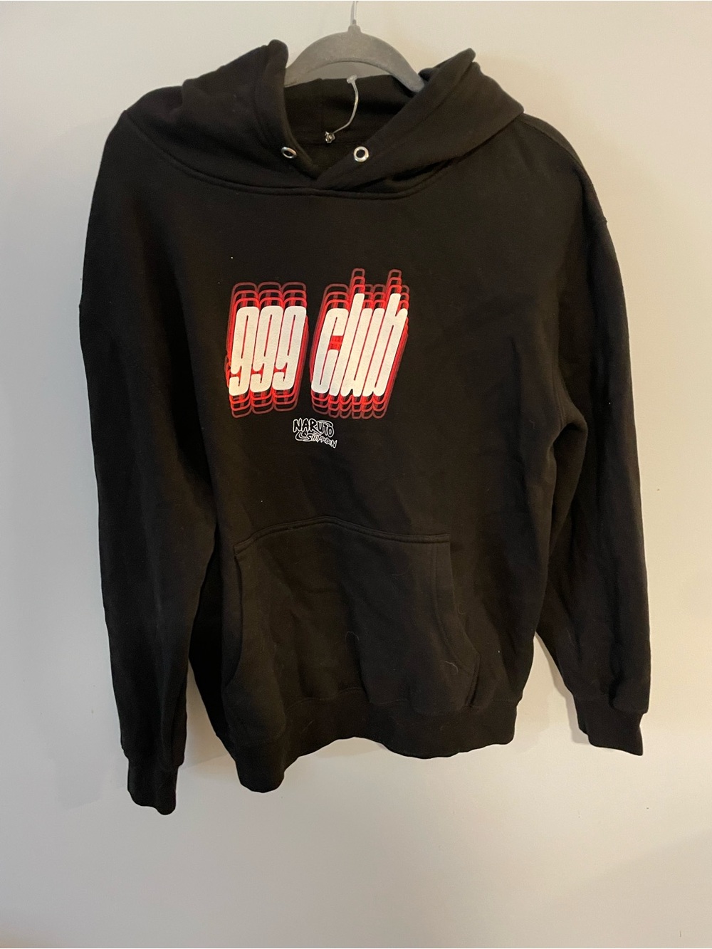 999 Club Naruto Black Graphic Hoodie - Collaboration size large